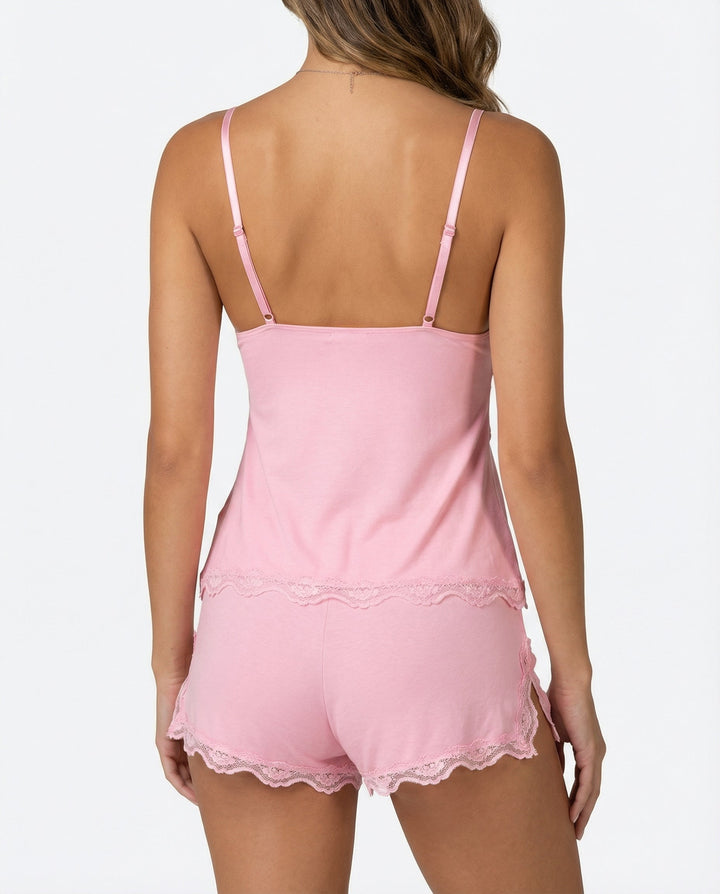 Elara | Women's Loungewear Sets Lace Camisole and Shorts Elegant Relaxed Fit 7