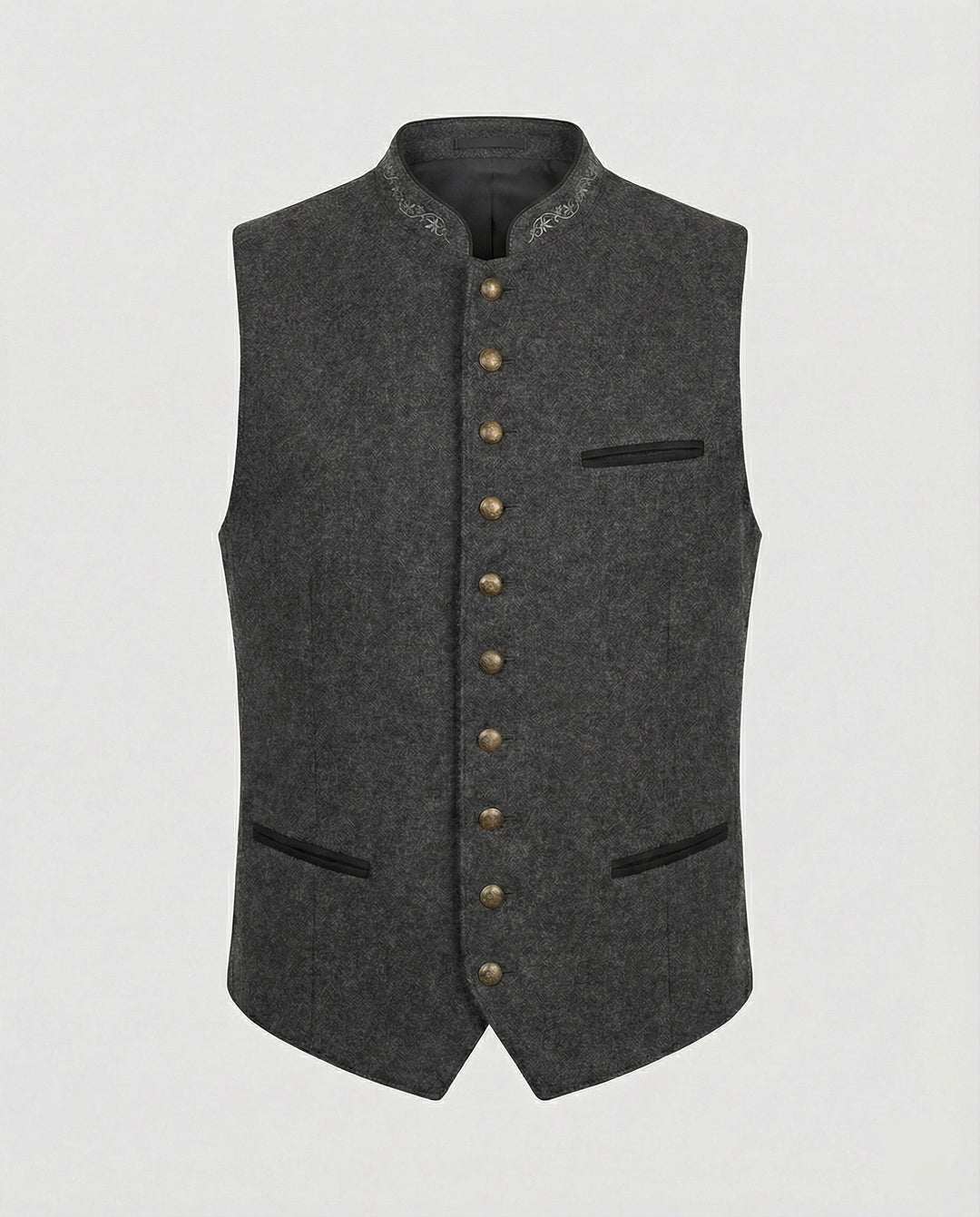 Eldric | Elegant, Slim-Fit Gray Traditional Vest for Men 2