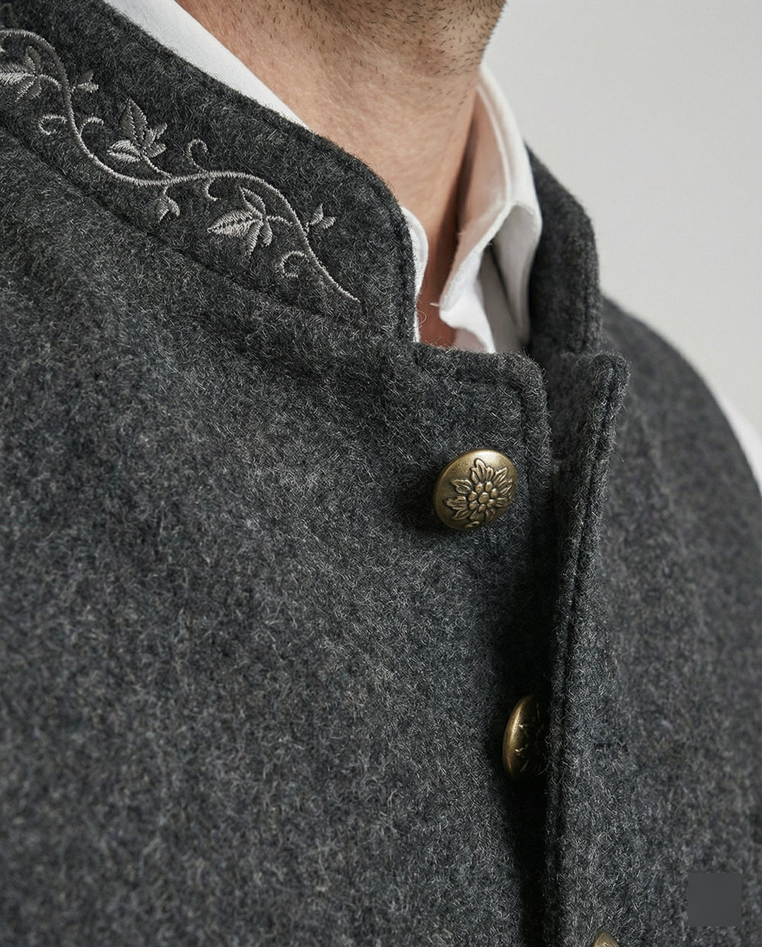 Eldric | Elegant, Slim-Fit Gray Traditional Vest for Men 4