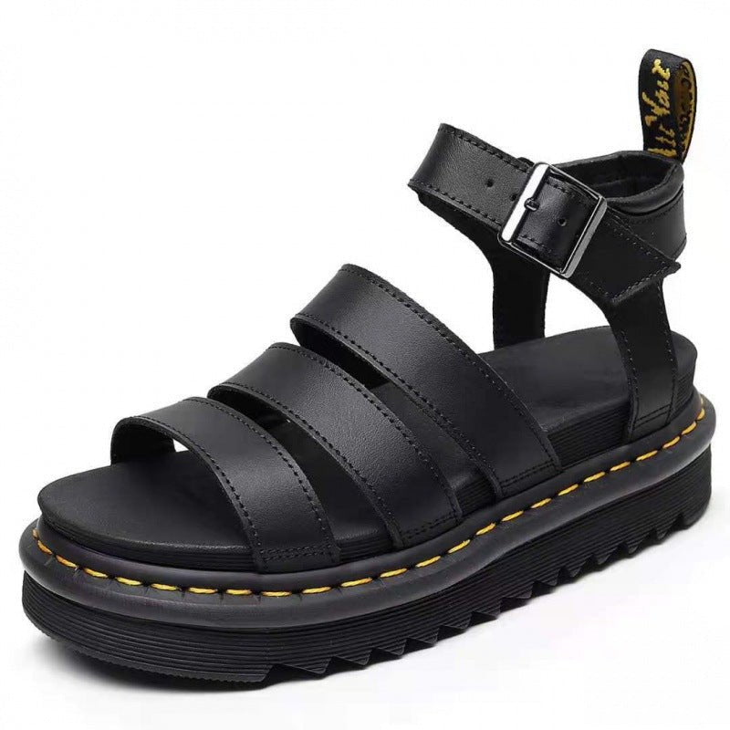 Eleanor | Women's Platform Strappy Comfortable Sandals Buckle Chunky Sole 1