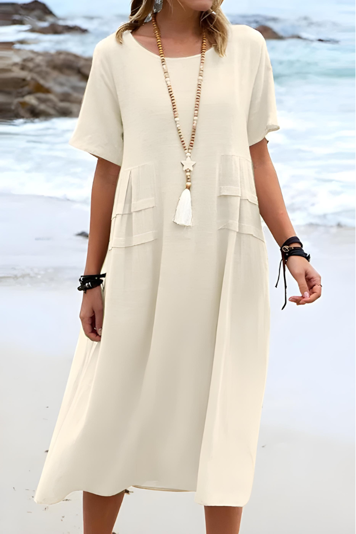 Elise | Tummy-Covering Women's Midi Dress 0
