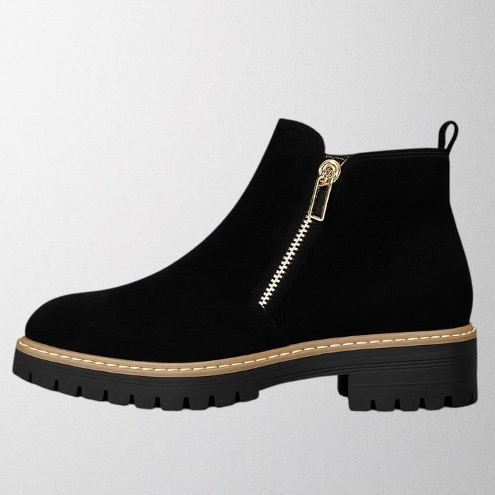 Elma | Women's shoe with round toe and side zip fastening 0
