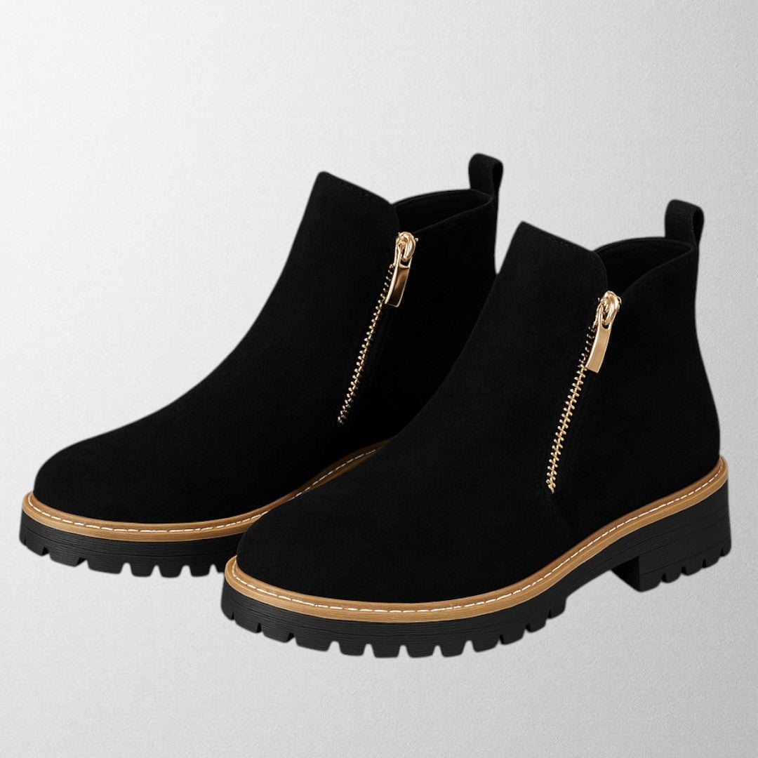 Elma | Women's shoe with round toe and side zip fastening 6