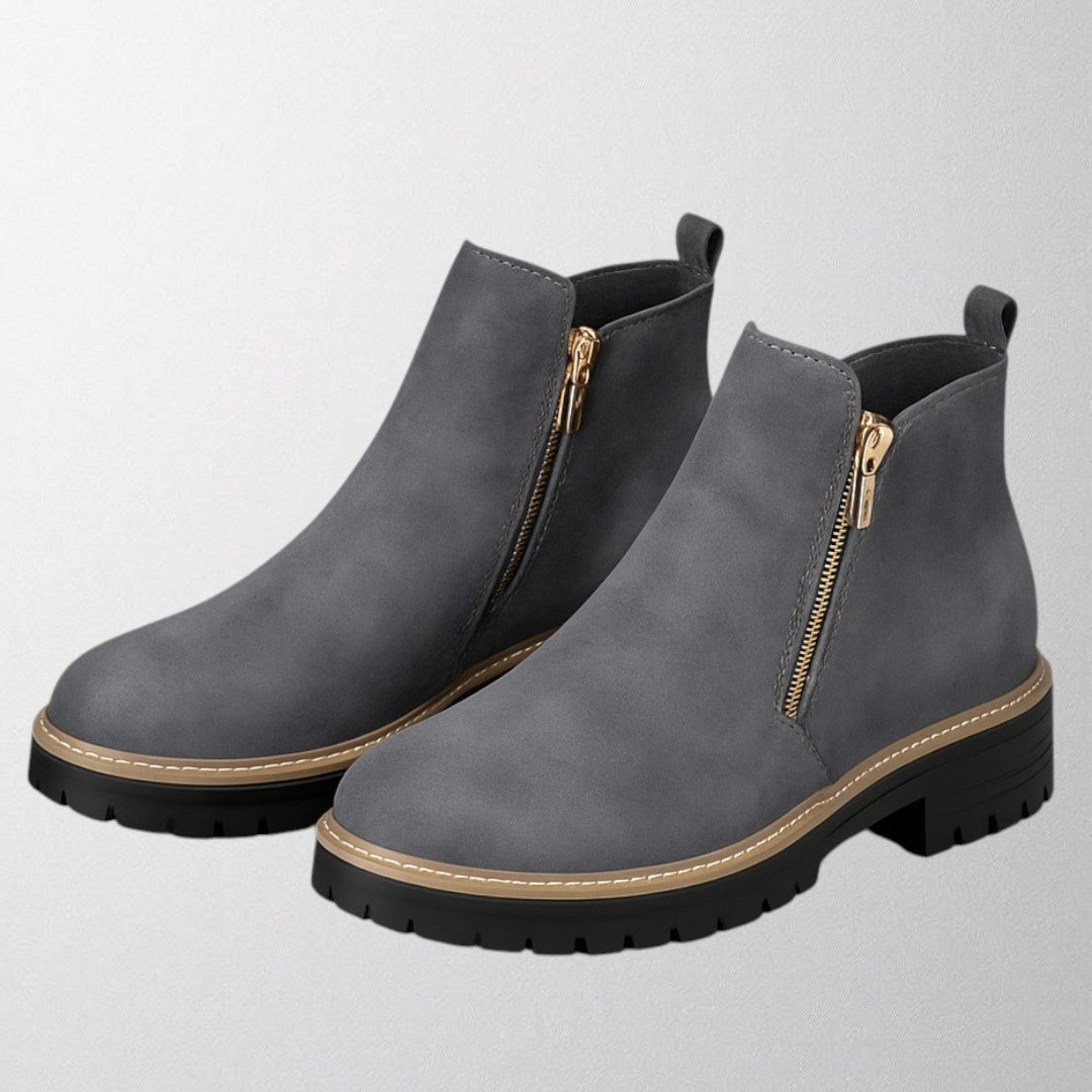 Elma | Women's shoe with round toe and side zip fastening 7
