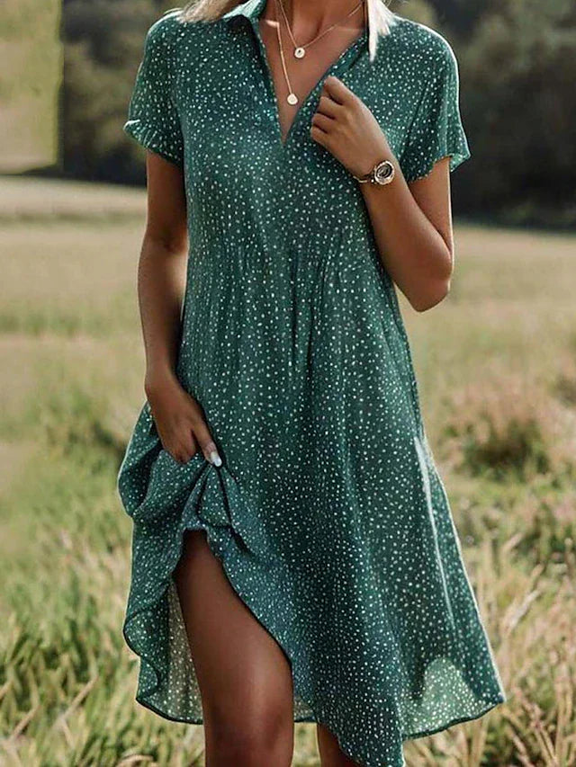 Elyndra | Women's Elegant Midi Shirt Dress 0
