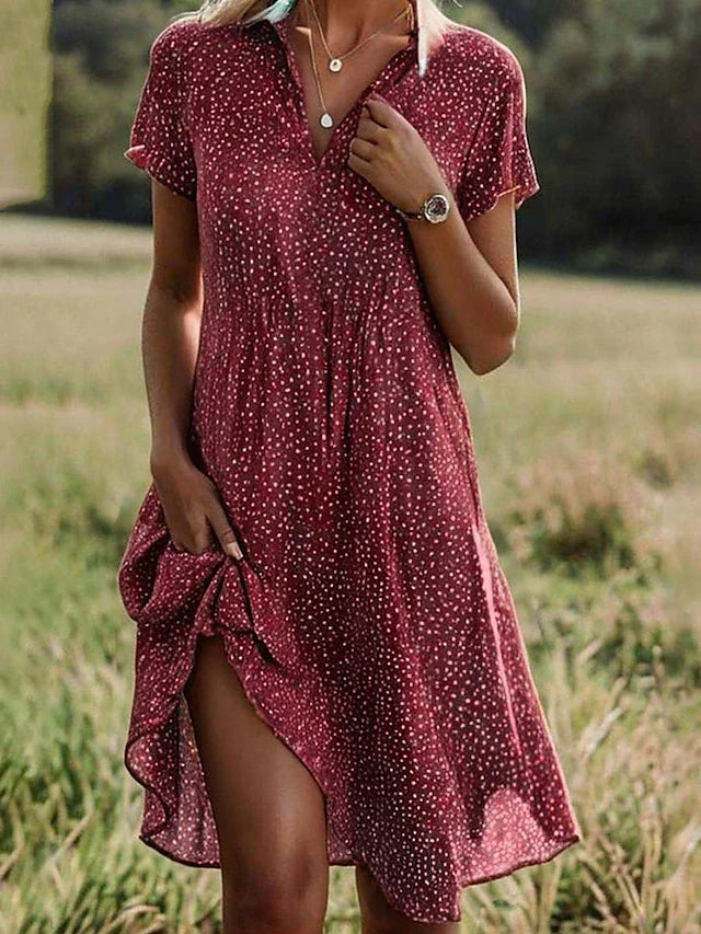 Elyndra | Women's Elegant Midi Shirt Dress 4