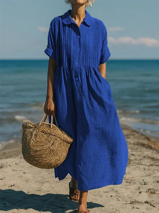 Elysia | Breathable Cotton Shirt Dress – Elegant & Flattering for Women 2