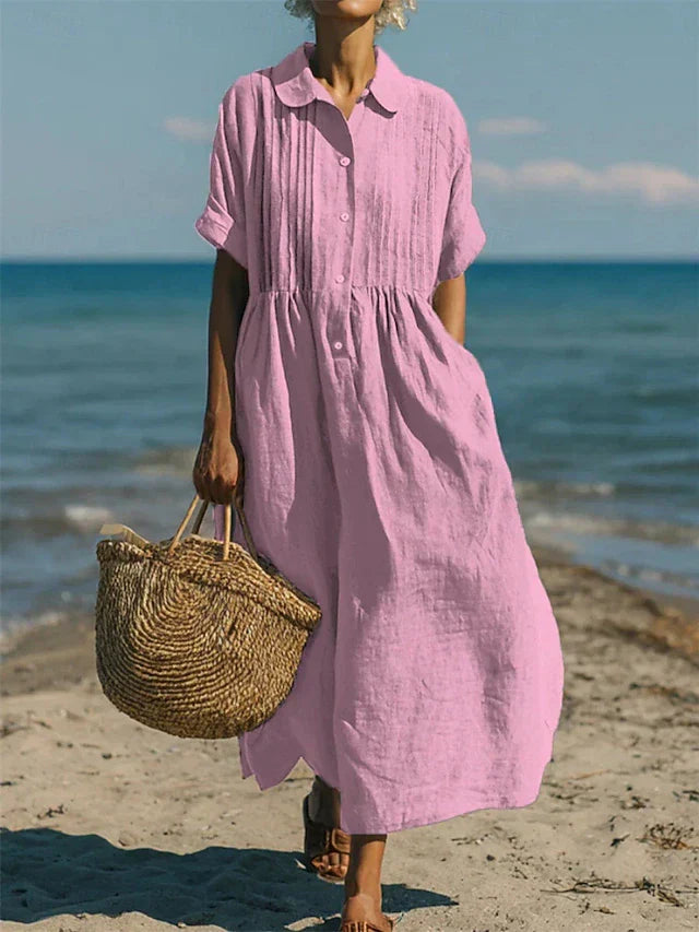 Elysia | Breathable Cotton Shirt Dress – Elegant & Flattering for Women 3
