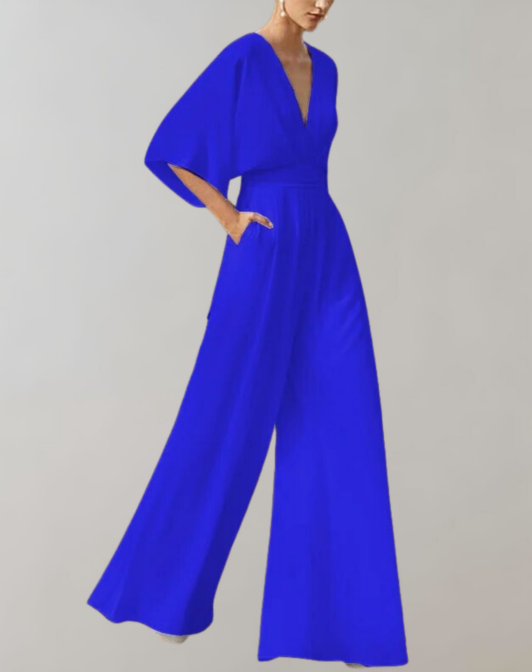 Elysia | Elegant, Flattering Women's V-Neck Wide Leg Jumpsuit 2