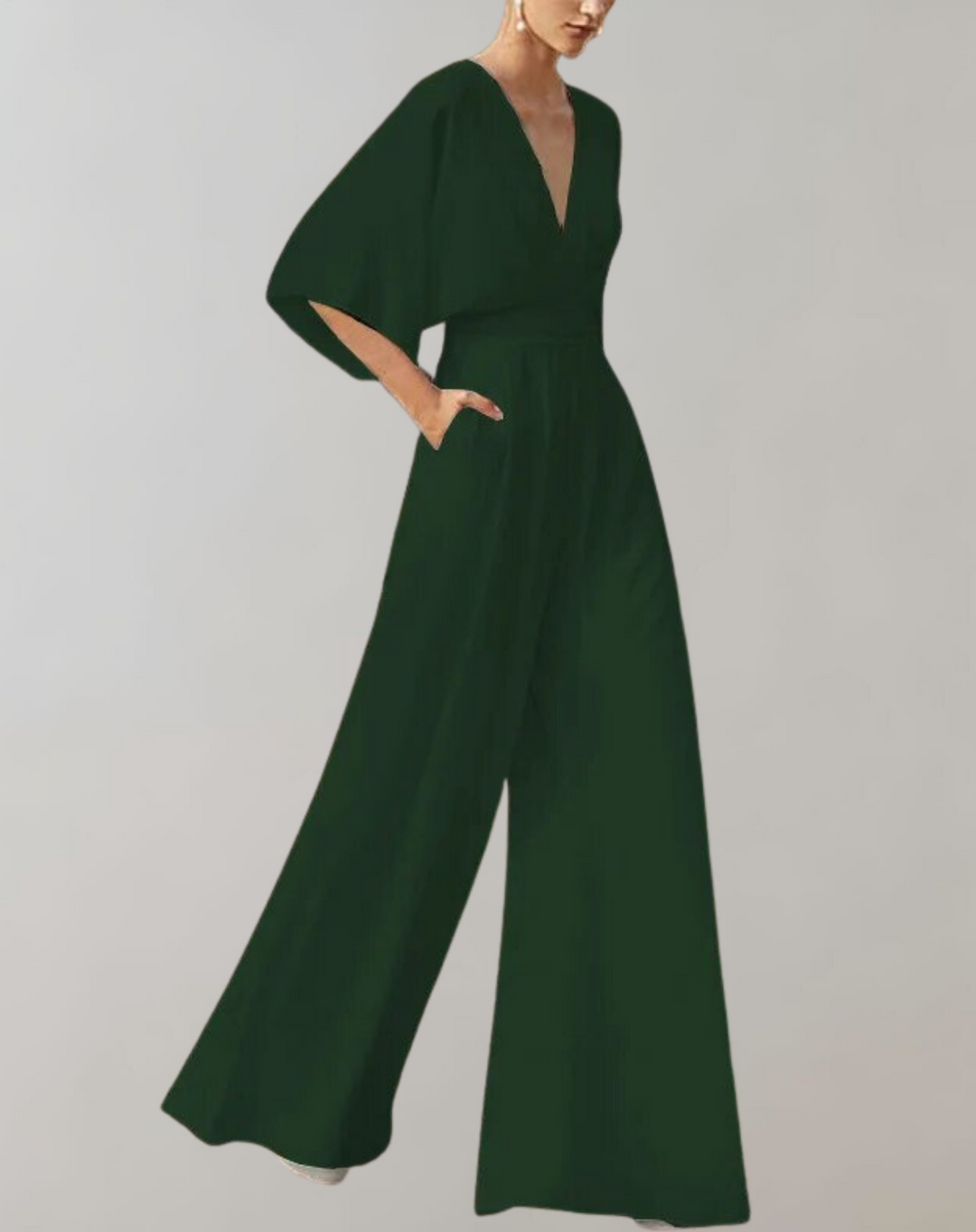 Elysia | Elegant, Flattering Women's V-Neck Wide Leg Jumpsuit 5