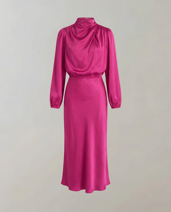 Elysia | Elegant, Flowing &amp; Stylish Women’s Satin Dress 8