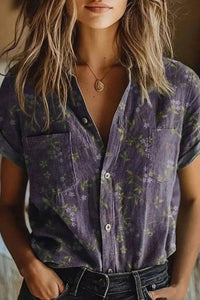 Iris | Elegant & Breathable Plus Size Floral Shirts for Summer