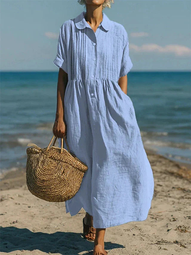 Elysia | Shirt Dress Shirt Dresses for Women Cotton Elegant Summer Fit 1
