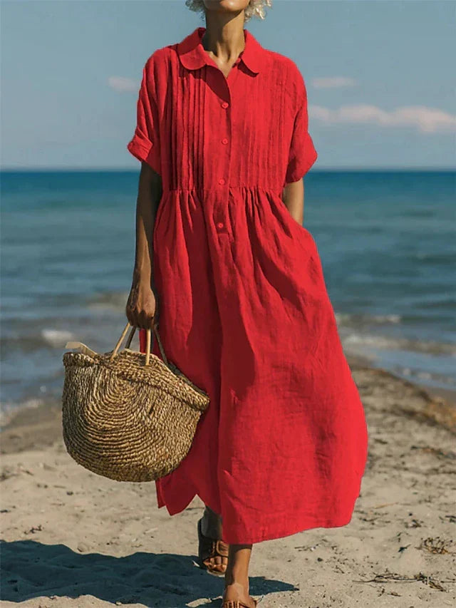 Elysia | Shirt Dress Shirt Dresses for Women Cotton Elegant Summer Fit 4