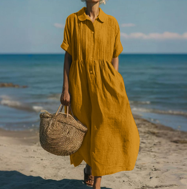 Elysia | Shirt Dress Shirt Dresses for Women Cotton Elegant Summer Fit 5