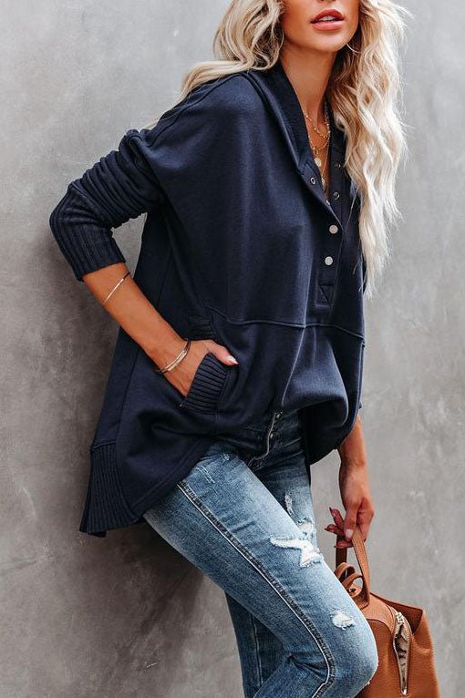 Emma | Women's Relaxed-Fit Hooded Drawstring Pullover Tunic Sweatshirt 3
