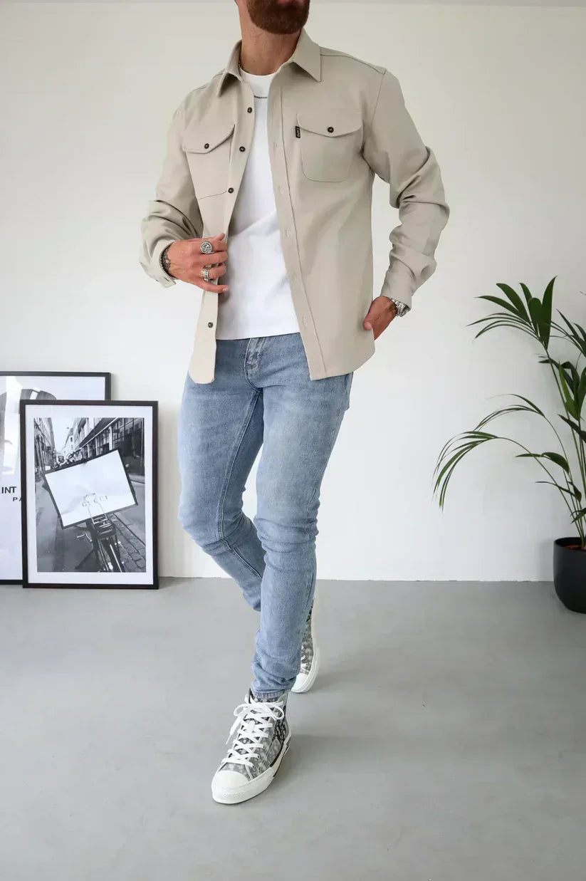 Eric | Breathable and comfortable cotton overshirt 10