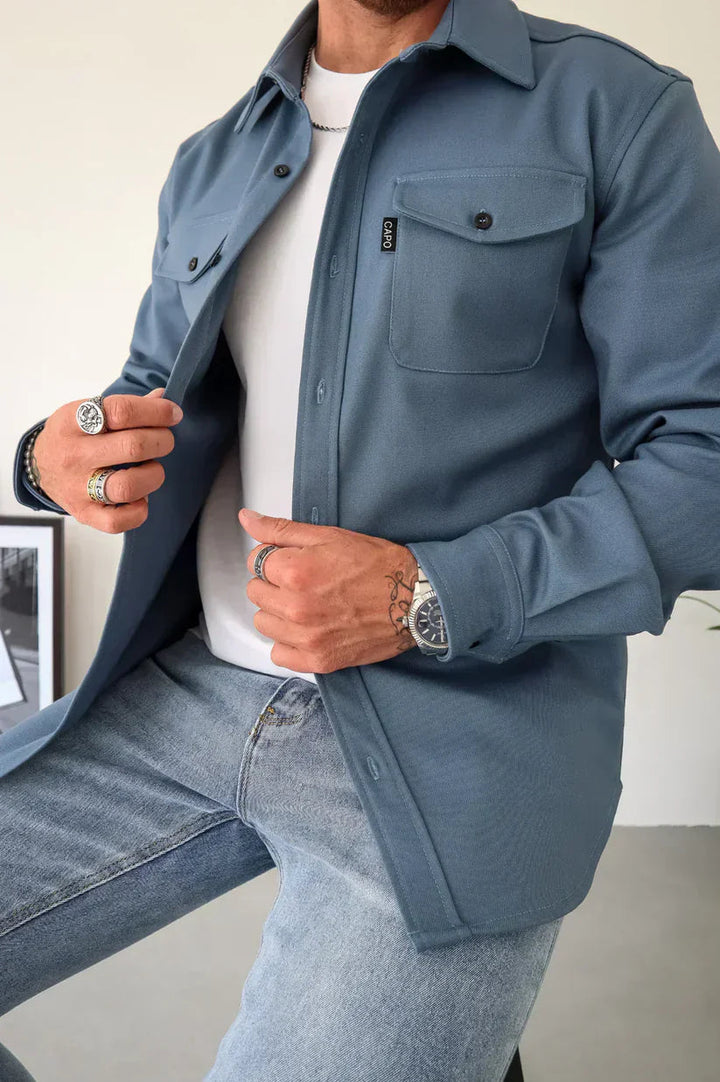 Eric | Breathable and comfortable cotton overshirt 12