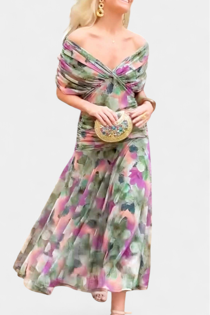 Eryzziah | Elegant Floral Print Summer Dress – Flattering V-Neck & Flowing Skirt for Wedding Guests 8