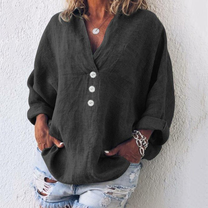 Evangeline | Elegant, Relaxed & Versatile Women's V-Neck Blouse 2