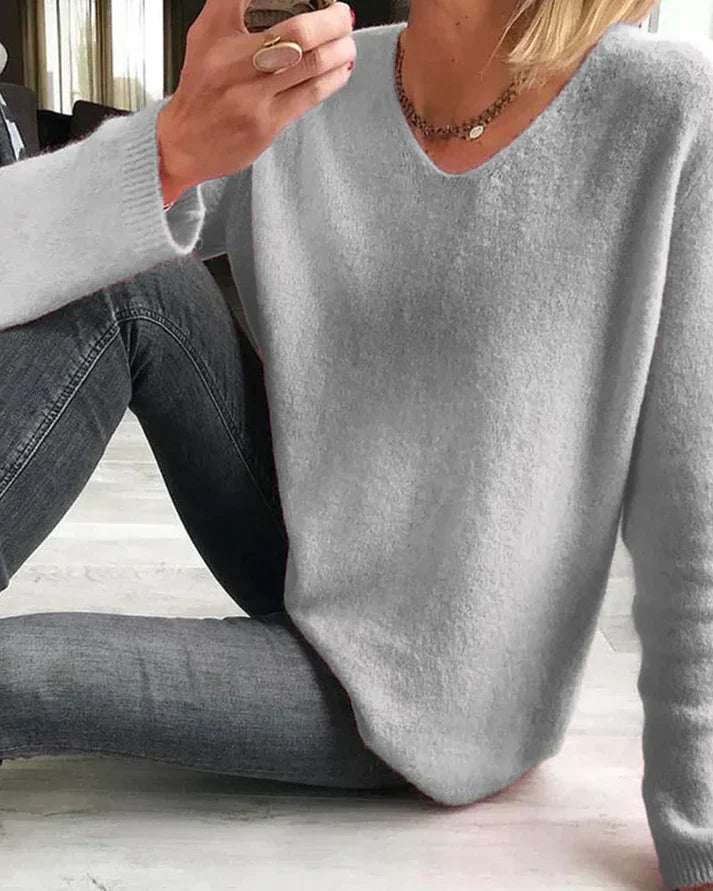 Evelina | Cozy, Flattering &amp; Versatile Women’s V Neck Long Sleeve Sweater 5