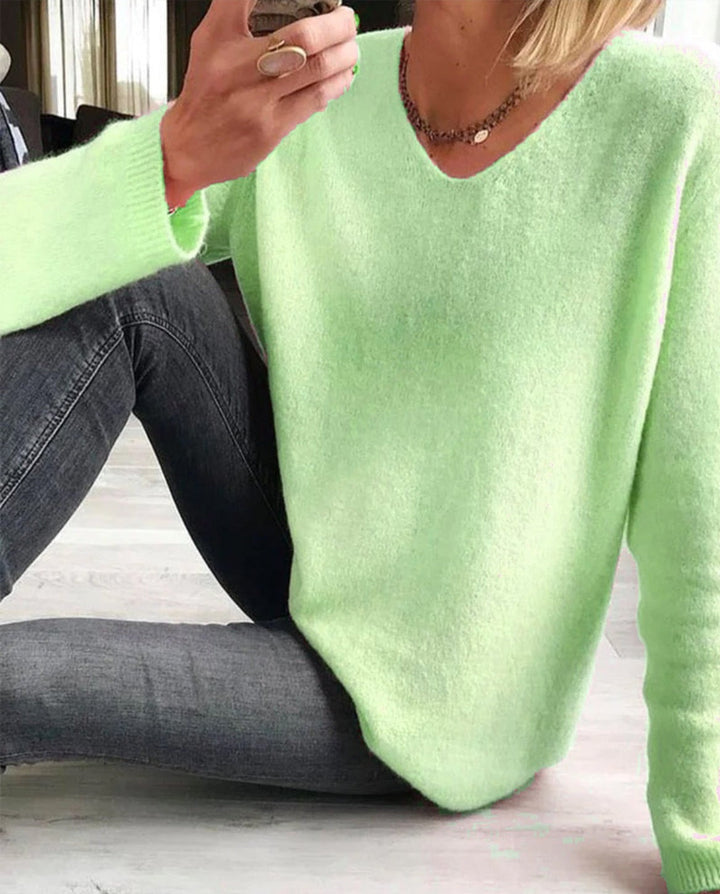 Evelina | Cozy, Flattering &amp; Versatile Women’s V Neck Long Sleeve Sweater 7