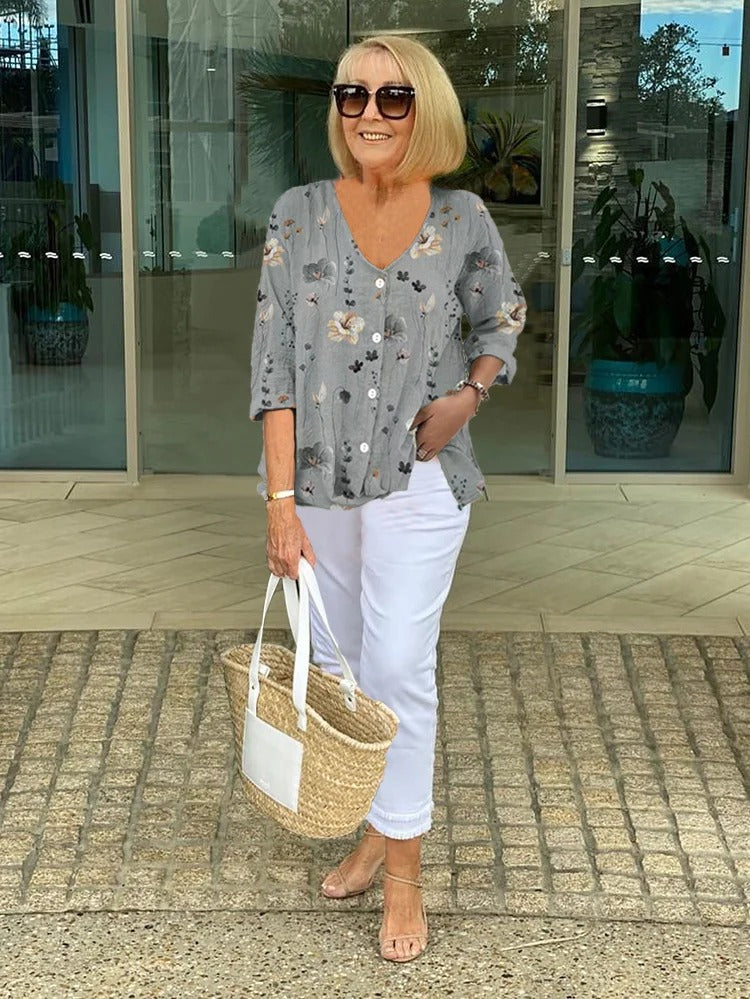 Evelyn | Lightweight, Elegant Floral Women's Blouse – Perfect Summer Top for Women 1