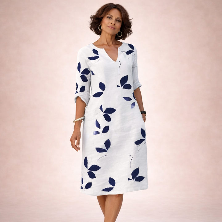 Evi | Flattering V-neck Designer Summer Dress for Women 2