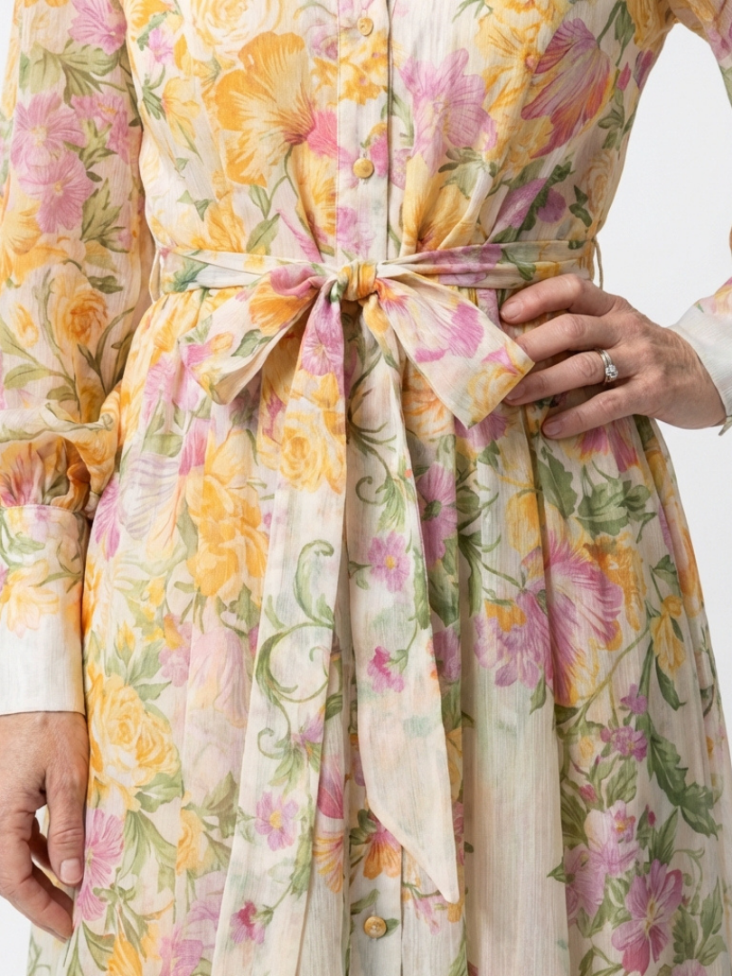 Felicity | Elegant Floral Print Long Sleeve Maxi Dress – Perfect for Wedding Guests & Summer Events 2