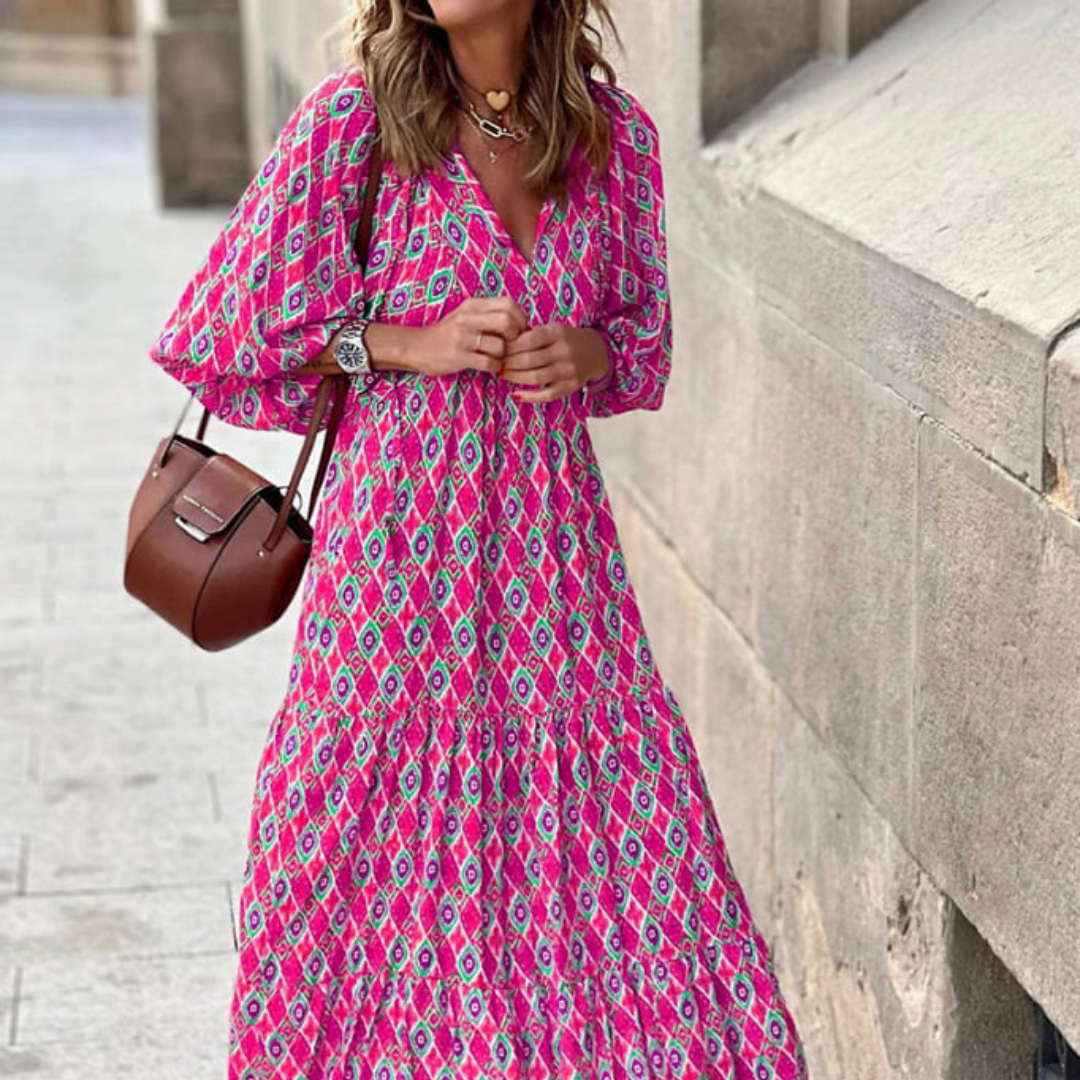 Fleur | Vibrant, Flowing & Elegant Plus Size Maxi Dress for Women 12