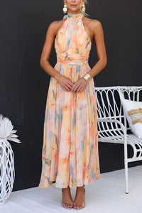 Ellie | Elegante abito lungo estivo con scollo all'americana