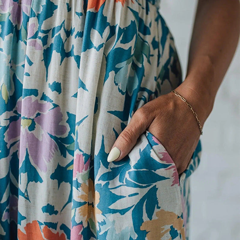 Floria | Elegant Floral Maxi Dress for Women - Plus Size Available 6