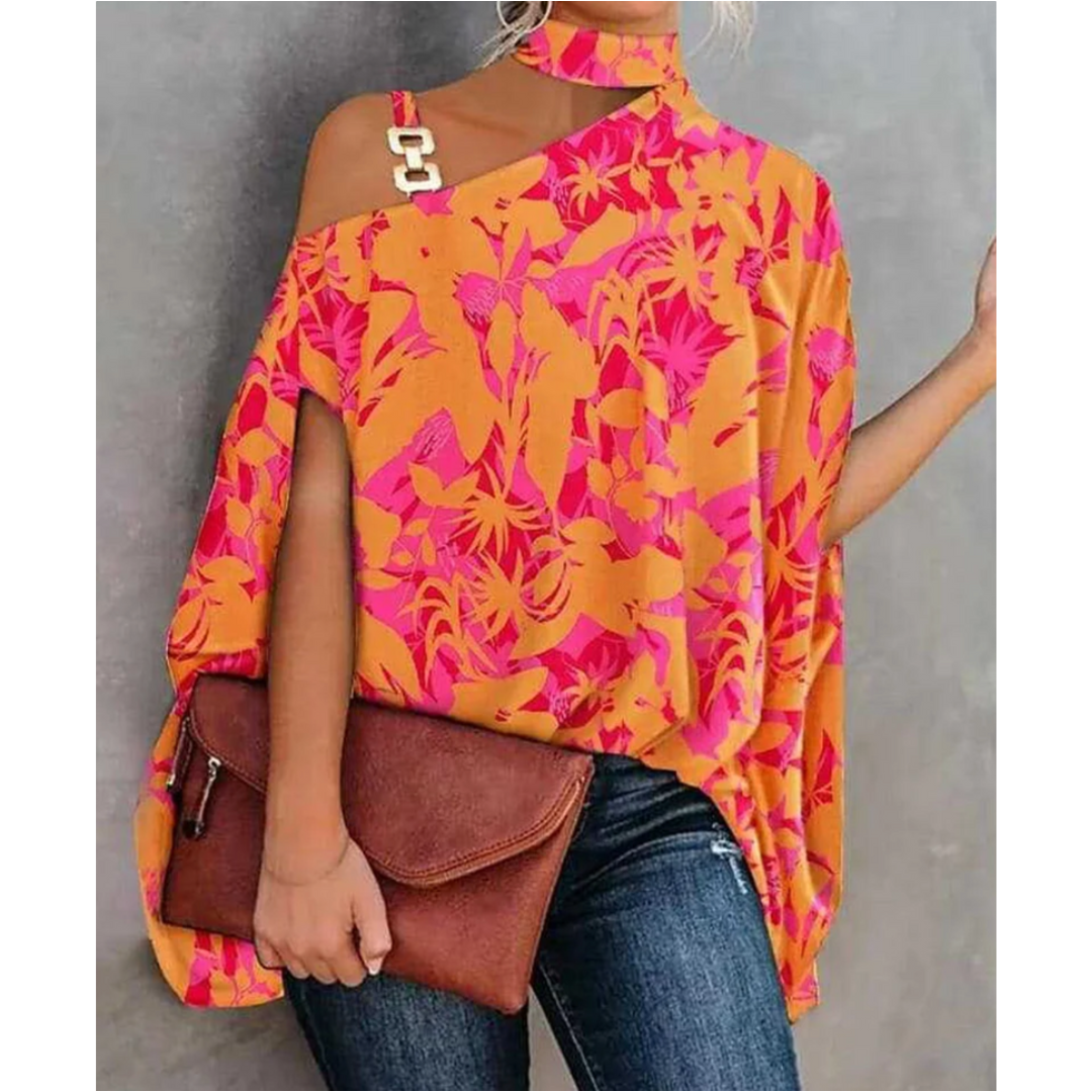 Francesca | Vibrant Striped Off Shoulder Ladies Tunic Top for Women 2