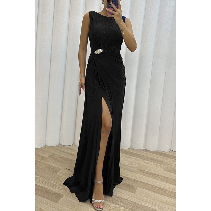 Freesia | Pleated Maxi Dress Elegant White Long Dress for Women 2