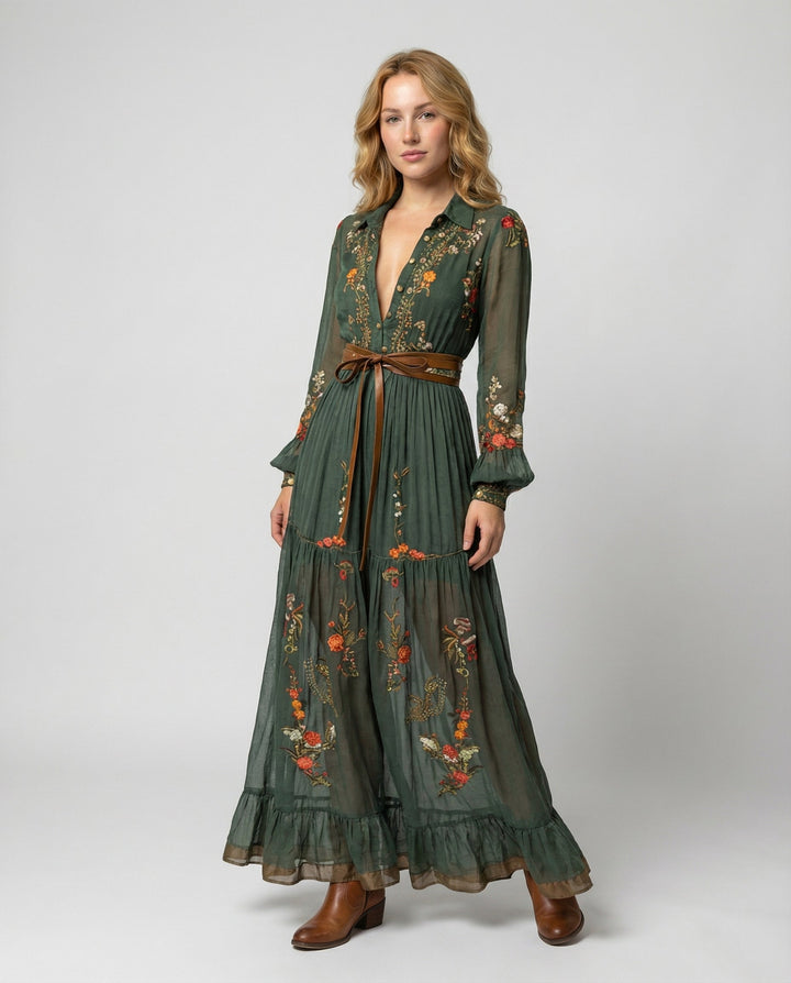 Fudus | Flowing, Elegant &amp; Versatile Boho Maxi Dress 0
