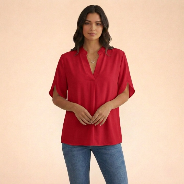 Brianna | Elegant & Comfortable V-Neck Blouse