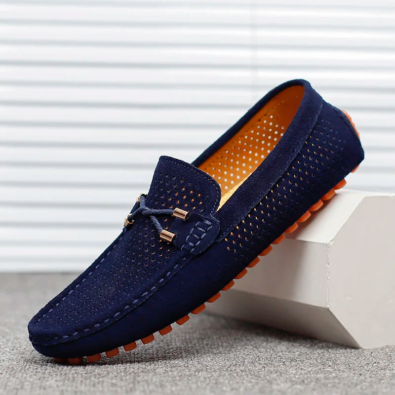 Gianni | Stylish Perforated Leather Loafers for Women – Comfortable & Breathable Design 0