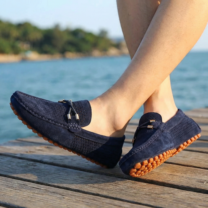 Gianni | Stylish Perforated Leather Loafers for Women – Comfortable & Breathable Design 1