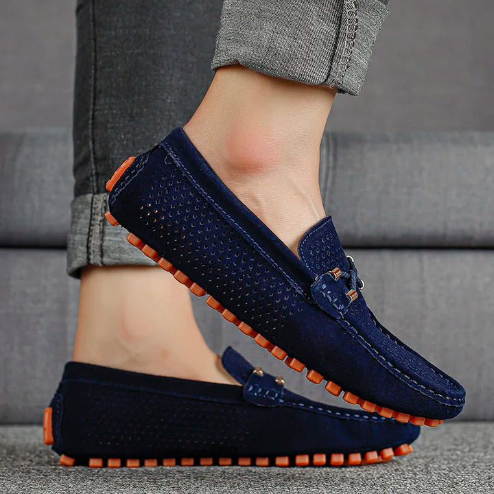 Gianni | Stylish Perforated Leather Loafers for Women – Comfortable & Breathable Design 3
