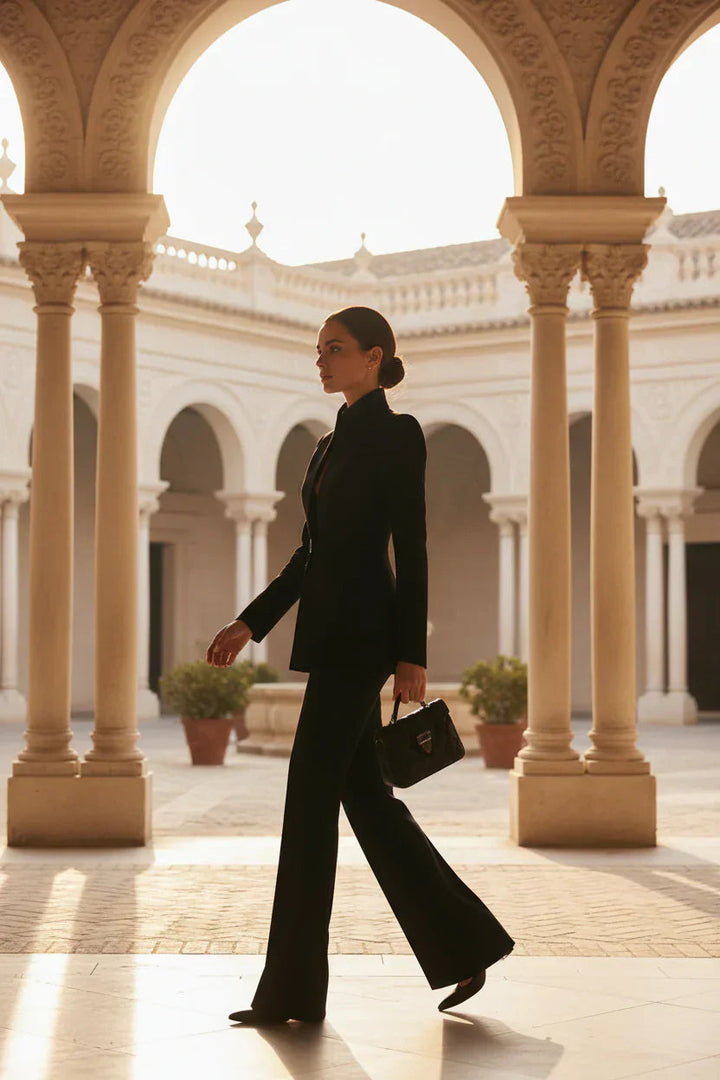 Giselle | Elegant & Comfortable Women's Suit - Blazer with Palazzo Trousers 2