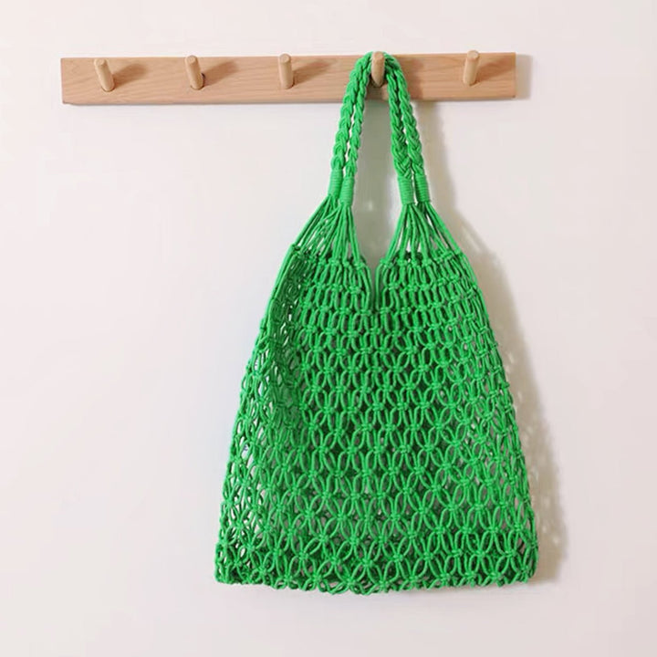 Grace | Women's Handmade Macrame Cotton Mesh Tote Bag 4