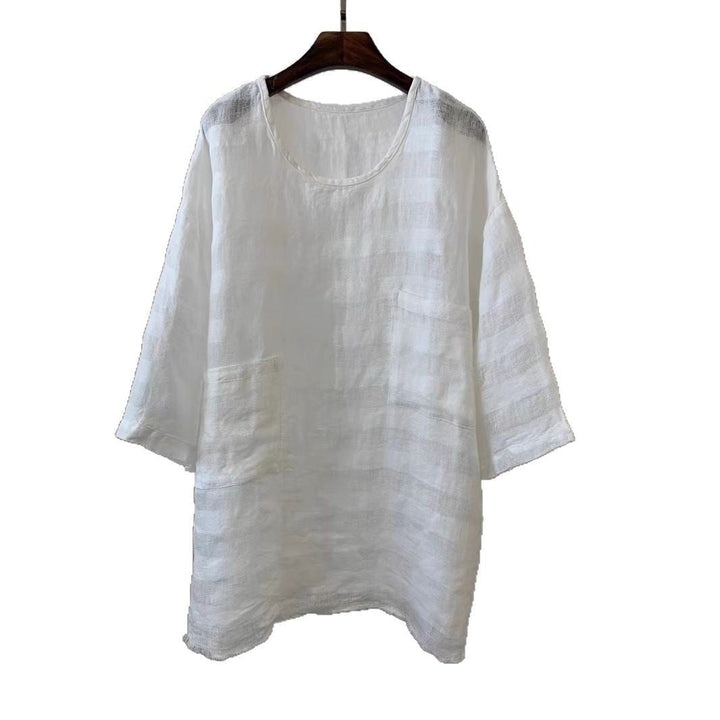 Grace | Women's Relaxed-Fit Linen Patch-Pocket Tunic 5