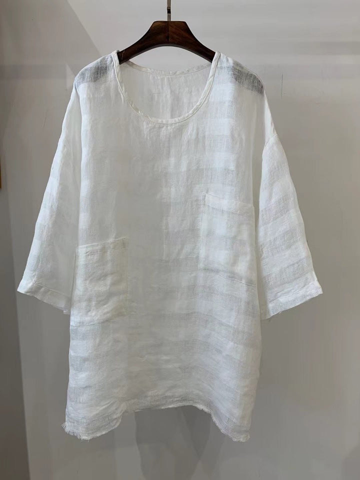 Grace | Women's Relaxed-Fit Linen Patch-Pocket Tunic 6