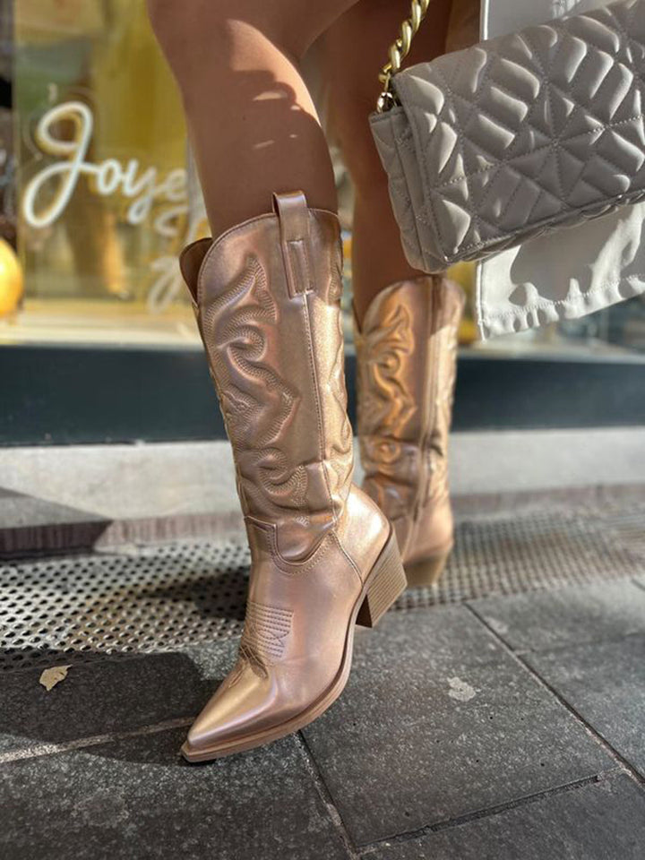 Gracie | Metallic Cowboy Boots Elegant Western Style Women 4
