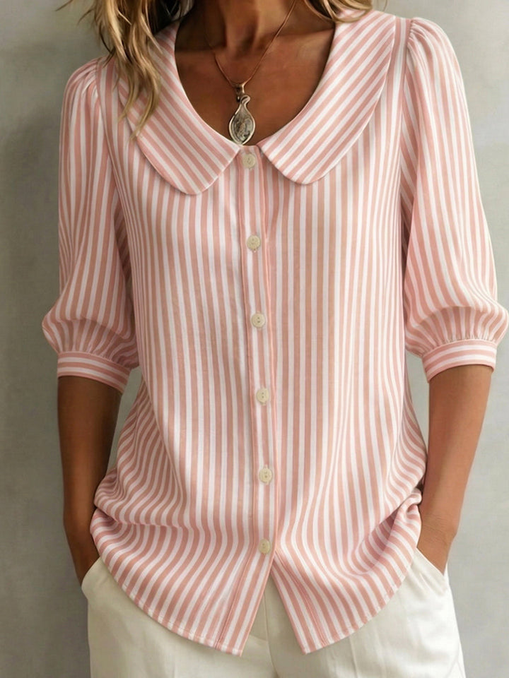 Gretje | Soft & Elegant Striped Blouse for Women – Breathable Cotton Comfort 2
