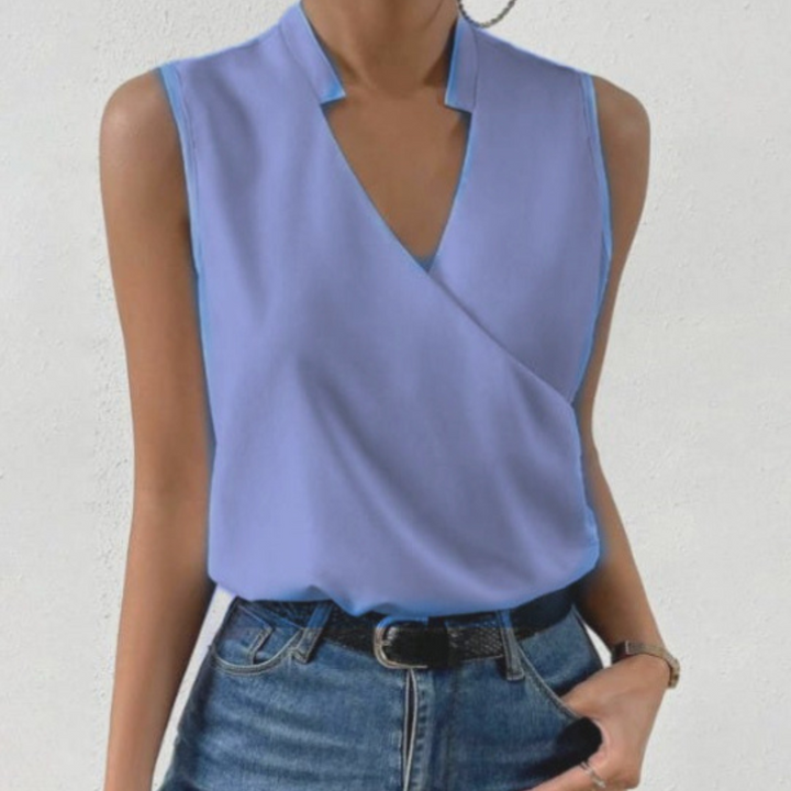 Hannah | Summery women's top with V-neck 6
