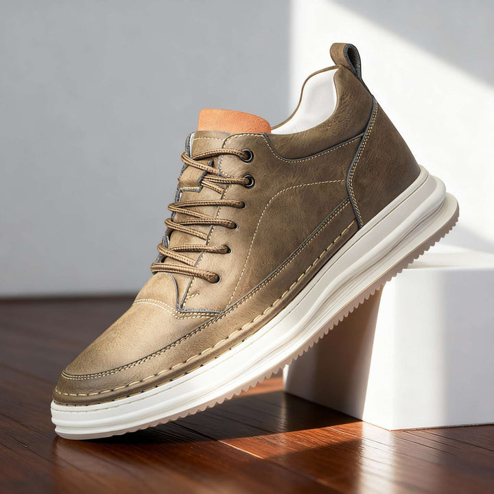 Harlow | Textured Leather, Comfortable & Stylish Men's Sneakers 1
