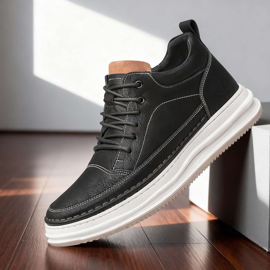 Harlow | Textured Leather, Comfortable & Stylish Men's Sneakers 2