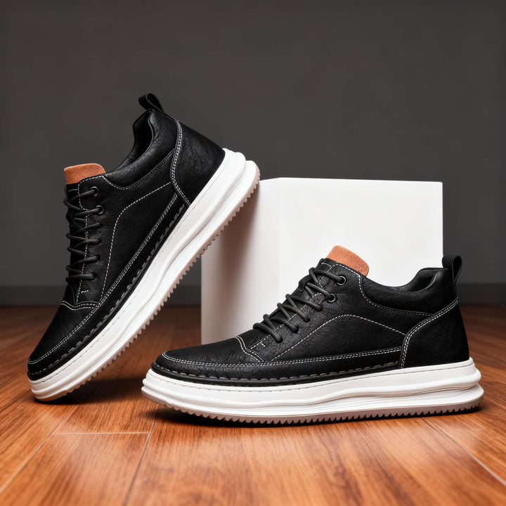 Harlow | Textured Leather, Comfortable & Stylish Men's Sneakers 7