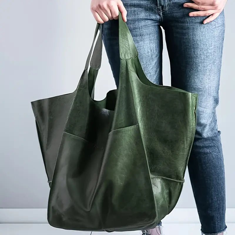 Harper | Women's Oversized Vegan Leather Magnetic Closure Tote Bag 0